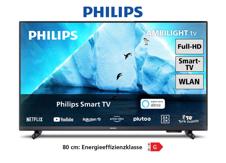 - Philips 32PFS6908/12 Full-HD-Ambilight-LED-Fernseher, in Farbe SCHWARZ Ansicht 1