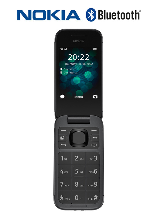 - Nokia 2660 Flip Großtasten-Klapphandy, in Farbe SCHWARZ Ansicht 1