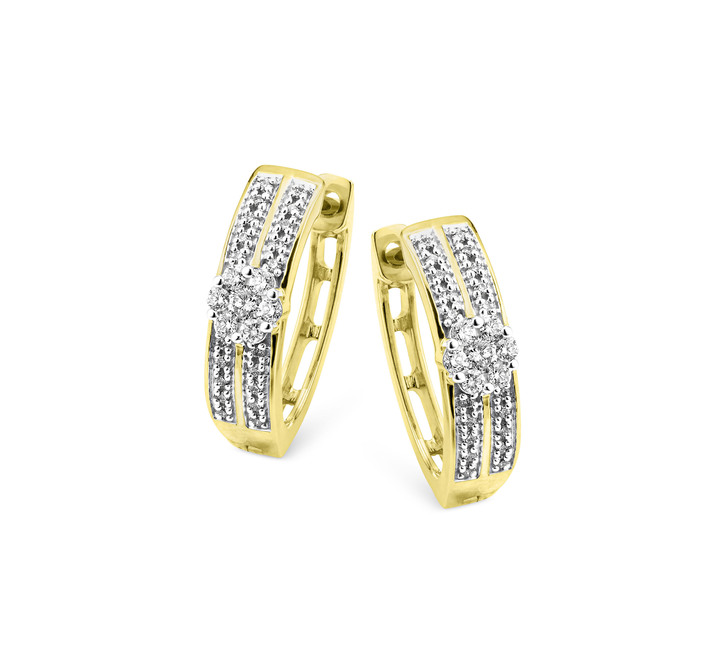 Ohrschmuck - Hochwertige Creolen mit Brillanten und Diamanten Ansicht 2 Ohrschmuck - Hochwertige Creolen mit Brillanten und Diamanten, in Farbe  Ansicht 2