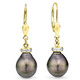 - Ohrringe mit Tahiti-Zuchtperlen, in Farbe  – Ansicht 2