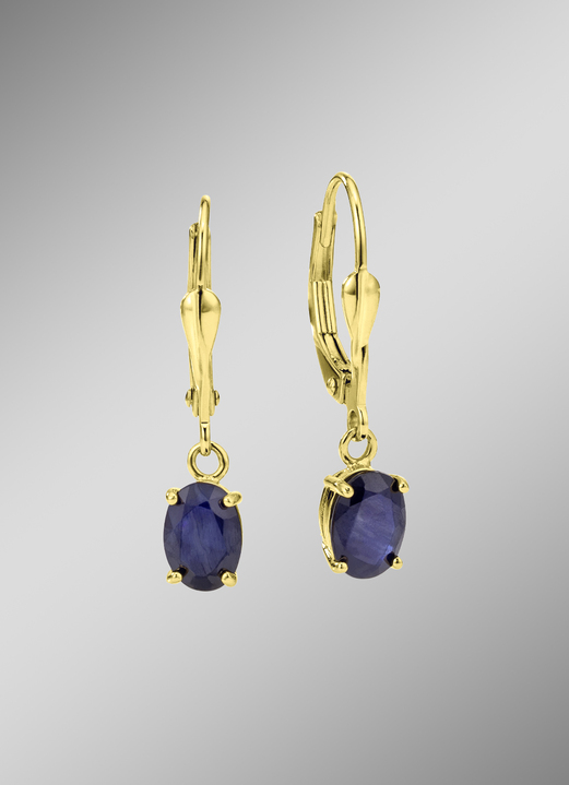 Ohrschmuck - Bezaubernde Ohrringe mit echtem Edelstein Ansicht 5 Ohrschmuck - Bezaubernde Ohrringe mit echtem Edelstein, in Farbe , in Ausführung Echt Smaragd Ansicht 5