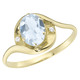 Ringe - Schicker Damenring mit echt Aquamarin – Ansicht 2 Ringe - Schicker Damenring mit echt Aquamarin, in Größe 160 bis 220, in Farbe  – Ansicht 2