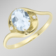 Ringe - Schicker Damenring mit echt Aquamarin – Ansicht 1 Ringe - Schicker Damenring mit echt Aquamarin, in Größe 160 bis 220, in Farbe  – Ansicht 1