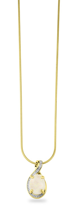 - Anhänger mit echt Opal und Diamanten, in Farbe  Ansicht 2