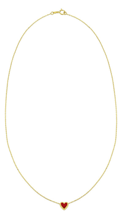 - Romantische Halskette mit Herz, in Farbe  Ansicht 2