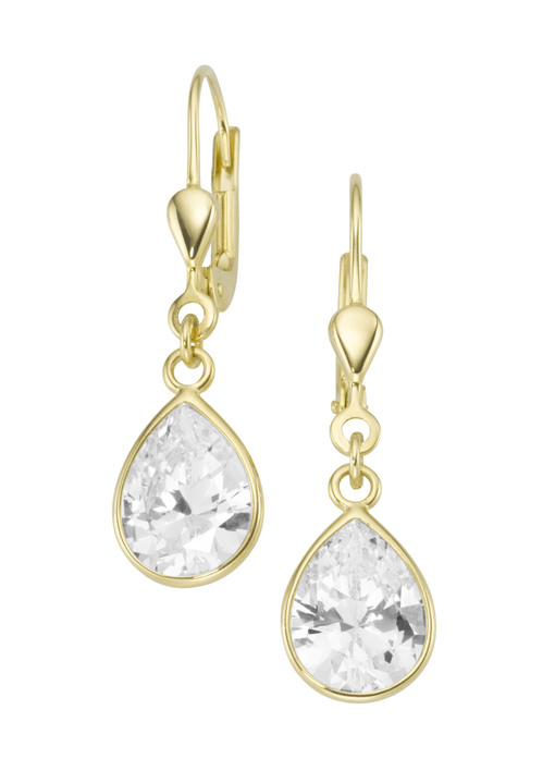 - Ohrringe mit Zirkonia, in Farbe  Ansicht 2