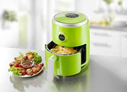 Heißluftfritteusen - Energiesparende Heißluftfritteuse, in Farbe GRÜN-SILBER – Farbe GRÜN-SILBER – Ansicht 