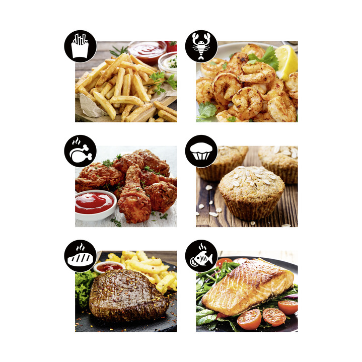 Heißluftfritteusen - Energiesparende Heißluftfritteuse, in Farbe SCHWARZ-SILBER Ansicht 3