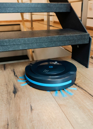 Mit Akku - Hoogo Saugroboter R2 mit langlebigem Digitalmotor, in Farbe GRAU