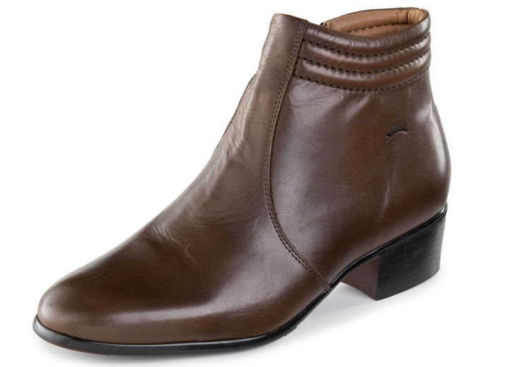 Stiefeletten - Stiefelette aus Rind-Nappaleder, in Größe 040 bis 046, in Farbe MOKKA Ansicht 1