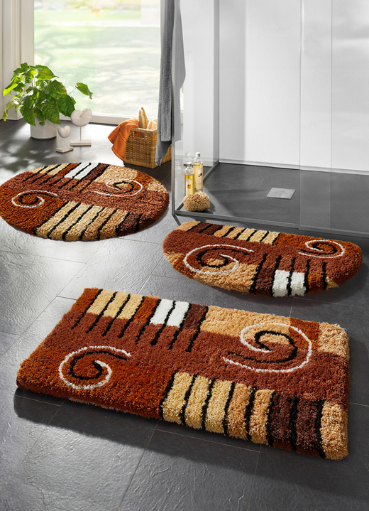 Badgarnituren - Badgarnitur in Table Tuft Qualität , in Größe 100 (Vorleger halbrund, 50/ 80 cm) bis 112 (WC-Deckelbezug, 47/ 50 cm), in Farbe BLAU Ansicht 5