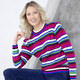 Langarm - Pullover in Strukturmix, in Größe L(44/46) bis XS(32/34), in Farbe MULTICOLOR – Farbe MULTICOLOR – Ansicht 2