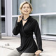 Shirts - Raffiniertes Shirt mit Polokragen in 2 Farben – Farbe SCHWARZ – Ansicht 1 Shirts - Raffiniertes Shirt mit Polokragen in 2 Farben, in Größe 038 bis 052, in Farbe SCHWARZ – Farbe SCHWARZ – Ansicht 1