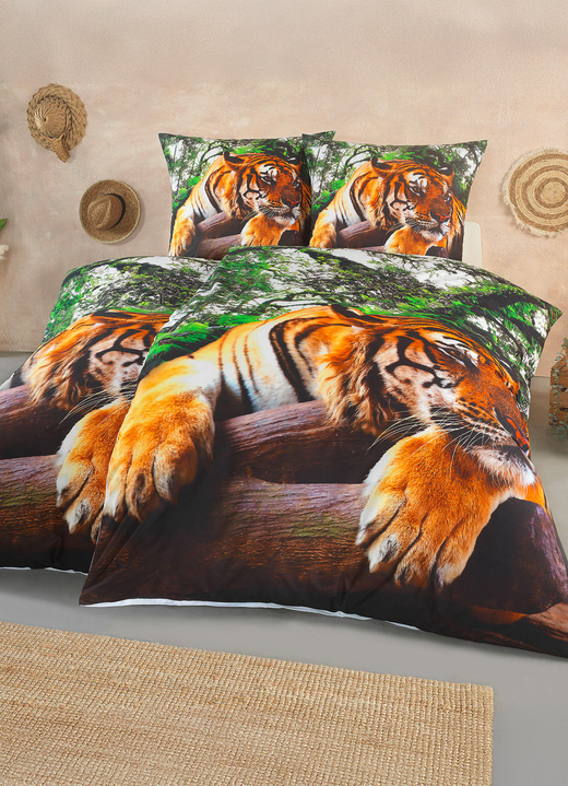 - Digitalbedruckte Bettwäsche-Garnitur, in Größe 112 (80x80 cm + 135x200 cm) bis 115 (80x80 cm + 155x220 cm), in Farbe MULTICOLOR Ansicht 2