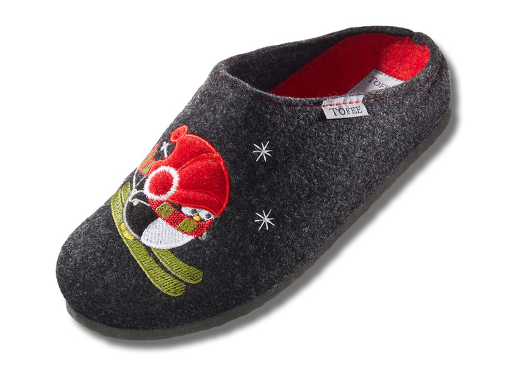 Hausschuhe - Hausschuh aus Wollfilz Ansicht 4 Hausschuhe - Hausschuh aus Wollfilz, in Größe 036 bis 042, in Farbe CREME Ansicht 4