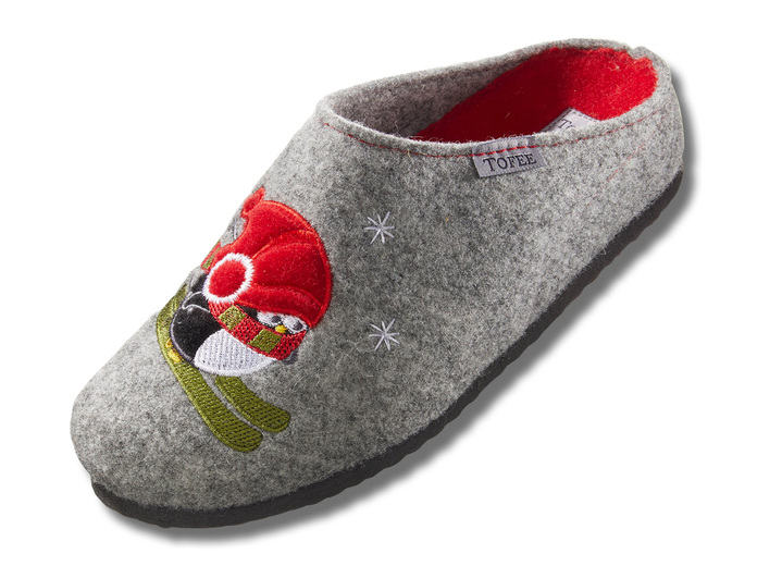 Hausschuhe - Hausschuh aus Wollfilz Ansicht 3 Hausschuhe - Hausschuh aus Wollfilz, in Größe 036 bis 042, in Farbe CREME Ansicht 3