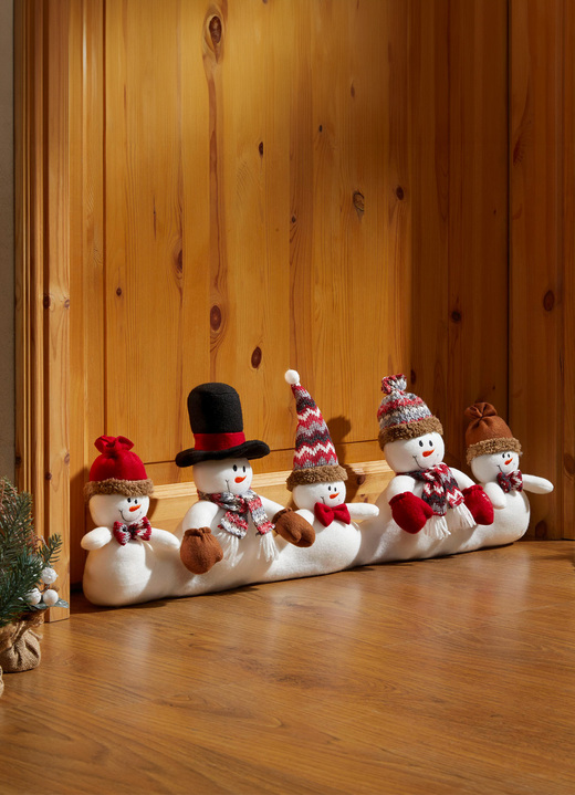 Praktische Hilfsmittel - Zugluftrolle mit 5 lustigen Schneemännern, in Farbe BUNT Ansicht 2