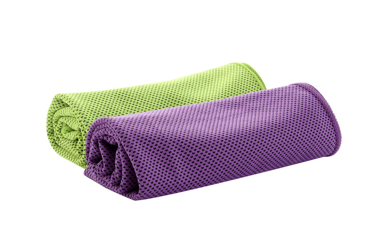 - Kühltuch, 2er Set, in Farbe LILA-GRÜN Ansicht 2