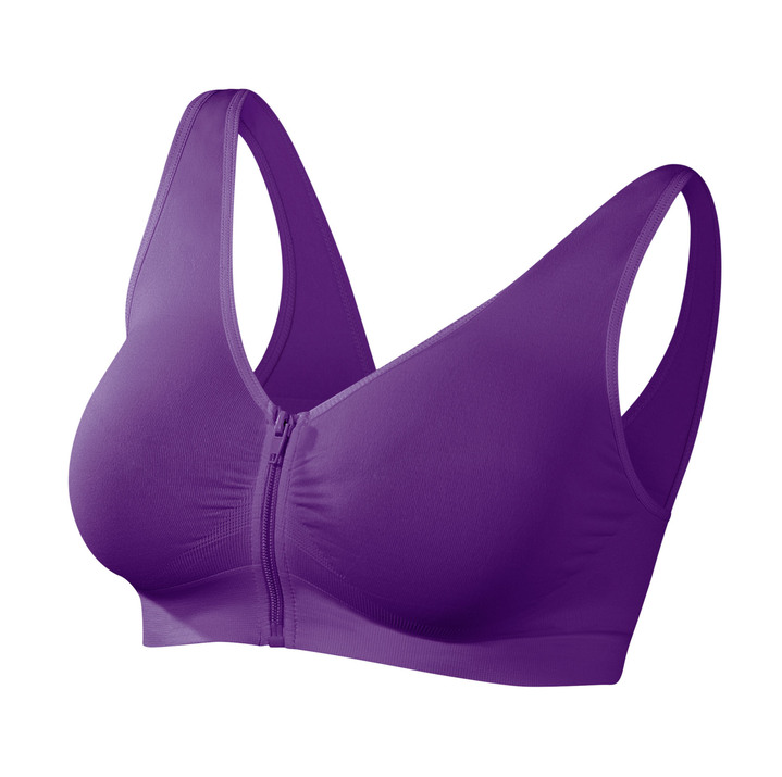 Soft-BH - Traum-BH mit Reißverschluss, 5er-Set, in Größe L bis XXL, in Farbe BEIGE-LILA-ROT-SCHWARZ-WEISS Ansicht 3