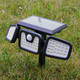 Gartenbeleuchtung - LED-Strahler Panta Trio Solar – Farbe SCHWARZ – Ansicht 4 Gartenbeleuchtung - LED-Strahler Panta Trio Solar, in Farbe SCHWARZ – Farbe SCHWARZ – Ansicht 4