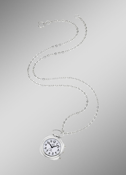 Funkuhren/Solaruhren - Funk-Anhängeruhr mit sprechender Zeitansage auf Knopfdruck, in Farbe  Ansicht 2