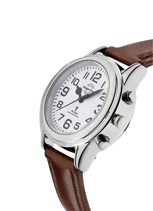 Lederband - Funk-Damenuhr mit Lederband und sprechender Zeitansage, in Farbe  Ansicht 5