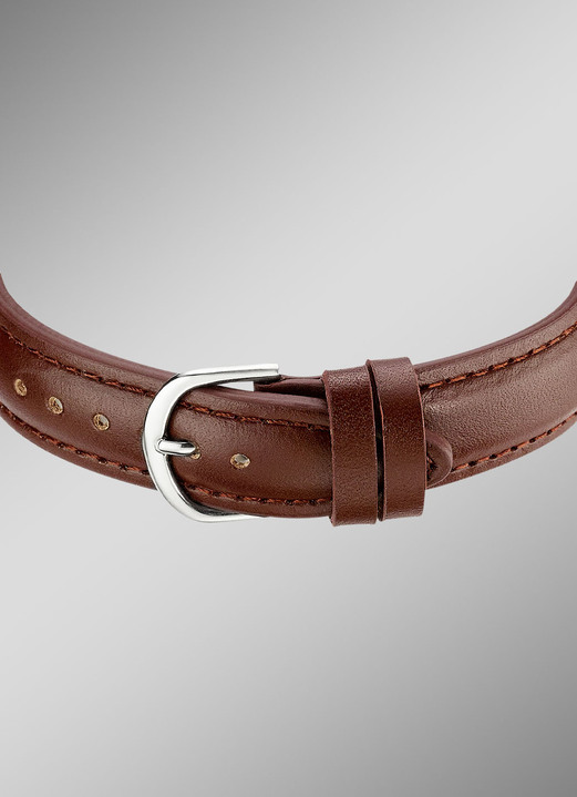 Lederband - Funk-Damenuhr mit Lederband und sprechender Zeitansage, in Farbe  Ansicht 3