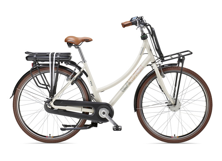 Elektromobilität - Kultiges 28“ E-City-Retro-Bike von Telefunken, in Farbe CREME Ansicht 1