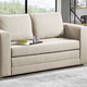 Schlafsofas - Schlafsofa mit 2 großen, weichen Rückenkissen – Farbe BEIGE – Ansicht 1 Schlafsofas - Schlafsofa mit 2 großen, weichen Rückenkissen, in Farbe BRAUN – Farbe BEIGE – Ansicht 1