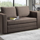 Schlafsofas - Schlafsofa mit 2 großen, weichen Rückenkissen – Farbe BRAUN – Ansicht 1 Schlafsofas - Schlafsofa mit 2 großen, weichen Rückenkissen, in Farbe BRAUN – Farbe BRAUN – Ansicht 1