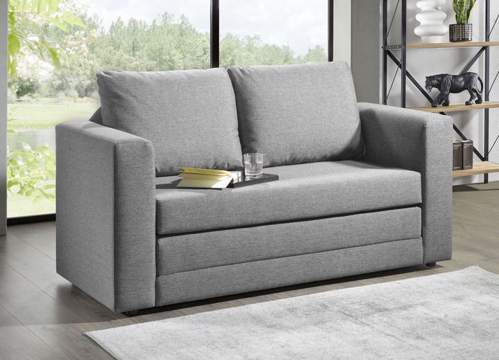Schlafsofas - Schlafsofa mit 2 großen, weichen Rückenkissen Ansicht 5 Schlafsofas - Schlafsofa mit 2 großen, weichen Rückenkissen, in Farbe BRAUN Ansicht 5