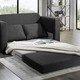 Schlafsofas - Schlafsofa mit 2 großen, weichen Rückenkissen – Farbe ANTHRAZIT – Ansicht 2 Schlafsofas - Schlafsofa mit 2 großen, weichen Rückenkissen, in Farbe BRAUN – Farbe ANTHRAZIT – Ansicht 2
