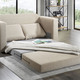 Schlafsofas - Schlafsofa mit 2 großen, weichen Rückenkissen – Farbe BEIGE – Ansicht 2 Schlafsofas - Schlafsofa mit 2 großen, weichen Rückenkissen, in Farbe BRAUN – Farbe BEIGE – Ansicht 2