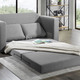 Schlafsofas - Schlafsofa mit 2 großen, weichen Rückenkissen – Farbe GRAU – Ansicht 2 Schlafsofas - Schlafsofa mit 2 großen, weichen Rückenkissen, in Farbe BRAUN – Farbe GRAU – Ansicht 2