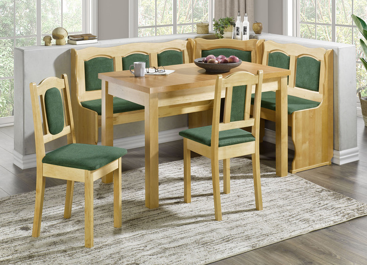 Esstische - Bequeme Esszimmermöbel mit angenehmem Stoffbezug, in Farbe NATUR-BORDEAUX, in Ausführung Stühle, 2er-Set Ansicht 3