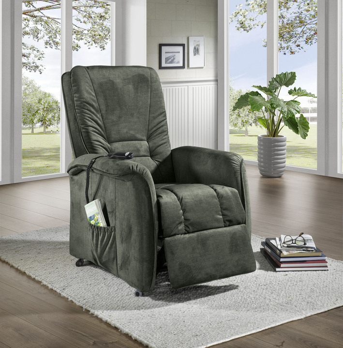 TV-Sessel / Relax-Sessel - Gemütlicher TV-Sessel, in Farbe DUNKELGRÜN, in Ausführung TV-Sessel, mechanisch Ansicht 1