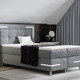 Boxspringbetten - Boxspringbett mit LED-Beleuchtung und Topper – Farbe SILBER – Ansicht 1 Boxspringbetten - Boxspringbett mit LED-Beleuchtung und Topper, in Farbe SILBER – Farbe SILBER – Ansicht 1