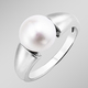 Ringe - Stilvoller Damenring mit Süsswasser-Zuchtperle – Ansicht 1 Ringe - Stilvoller Damenring mit Süsswasser-Zuchtperle, in Größe 160 bis 220, in Farbe  – Ansicht 1