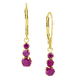 Ohrschmuck - Ohrringe mit echt Rubin, in Farbe  – Ansicht 2