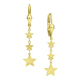 Ohrschmuck - Wundervolle Sternen-Ohrringe aus Gold 585/- fein, in Farbe  – Ansicht 2