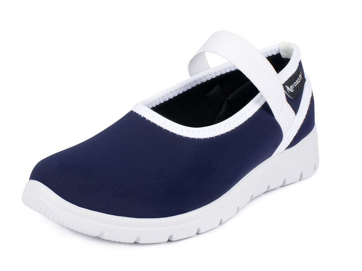 Damen - Ballerina-Stretchschuh, in Größe 036 bis 042, in Farbe BLAU Ansicht 1