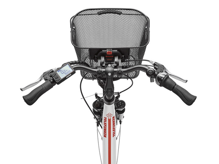 Elektromobilität - City-E-Bike mit Komfort-Ausstattung von Telefunken, in Farbe WEISS Ansicht 2