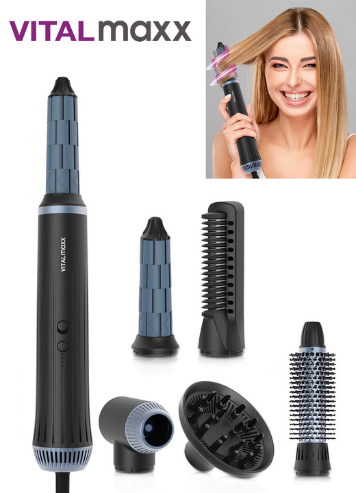 Haarstyling - Air Curler Plus mit 6 verschiedenen Aufsätzen, in Farbe SCHWARZ Ansicht 1