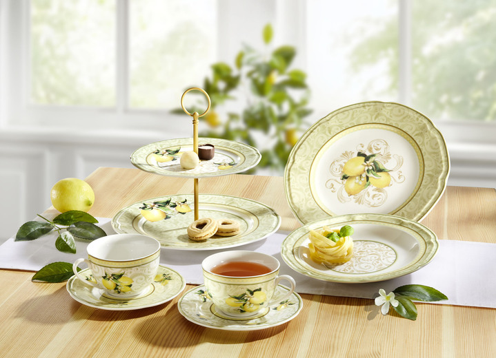 Geschirr - Hochwertige Fine-Bone-China-Porzellan-Serie, in Farbe WEISS, in Ausführung Teetassen mit Unterteller, 2er-Set Ansicht 1