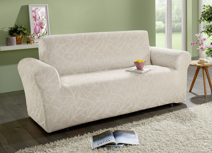 Sessel- & Sofaüberwürfe - Stretchbezüge mit optimaler Passform Ansicht 10 Sessel- & Sofaüberwürfe - Stretchbezüge mit optimaler Passform, in Größe 101 (Sesselbezug) bis 106 (Stuhlbezug), in Farbe CREME Ansicht 10