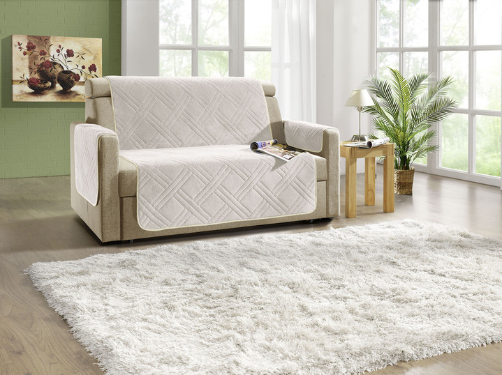Sessel- & Sofaüberwürfe - Kuschelweiche Wohnaccessoires mit Bandeinfassung Ansicht 10 Sessel- & Sofaüberwürfe - Kuschelweiche Wohnaccessoires mit Bandeinfassung, in Größe 101 (Sesselschoner, 45x150 cm) bis 865 (2x Armlehnenschoner, 45x 70 cm), in Farbe BEIGE Ansicht 10