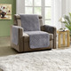 Sessel- & Sofaüberwürfe - Kuschelweiche Wohnaccessoires mit Bandeinfassung – Farbe SILBER – Ansicht 1 Sessel- & Sofaüberwürfe - Kuschelweiche Wohnaccessoires mit Bandeinfassung, in Größe 101 (Sesselschoner, 45x150 cm) bis 865 (2x Armlehnenschoner, 45x 70 cm), in Farbe BEIGE – Farbe SILBER – Ansicht 1