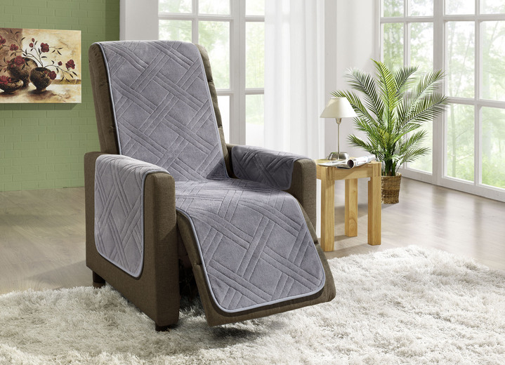 Sessel- & Sofaüberwürfe - Kuschelweiche Wohnaccessoires mit Bandeinfassung Ansicht 4 Sessel- & Sofaüberwürfe - Kuschelweiche Wohnaccessoires mit Bandeinfassung, in Größe 101 (Sesselschoner, 45x150 cm) bis 865 (2x Armlehnenschoner, 45x 70 cm), in Farbe BEIGE Ansicht 4