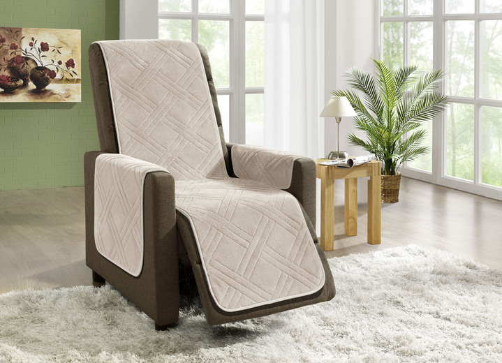 Sessel- & Sofaüberwürfe - Kuschelweiche Wohnaccessoires mit Bandeinfassung Ansicht 12 Sessel- & Sofaüberwürfe - Kuschelweiche Wohnaccessoires mit Bandeinfassung, in Größe 101 (Sesselschoner, 45x150 cm) bis 865 (2x Armlehnenschoner, 45x 70 cm), in Farbe BEIGE Ansicht 12