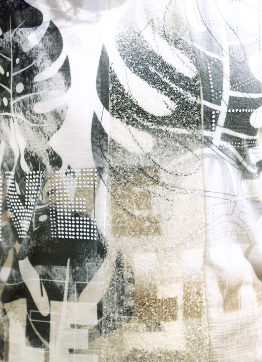 Shirts - Shirt mit Kontrastverarbeitung am Halsausschnitt Ansicht 3 Shirts - Shirt mit Kontrastverarbeitung am Halsausschnitt, in Größe 036 bis 052, in Farbe ECRU-BRAUN-SCHWARZ Ansicht 3